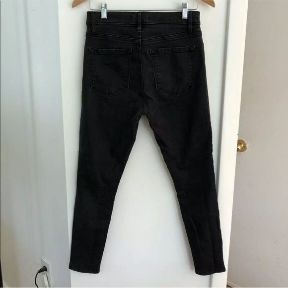 LOFT modern high waist skinny ankle jeans black - Picture 6 of 7